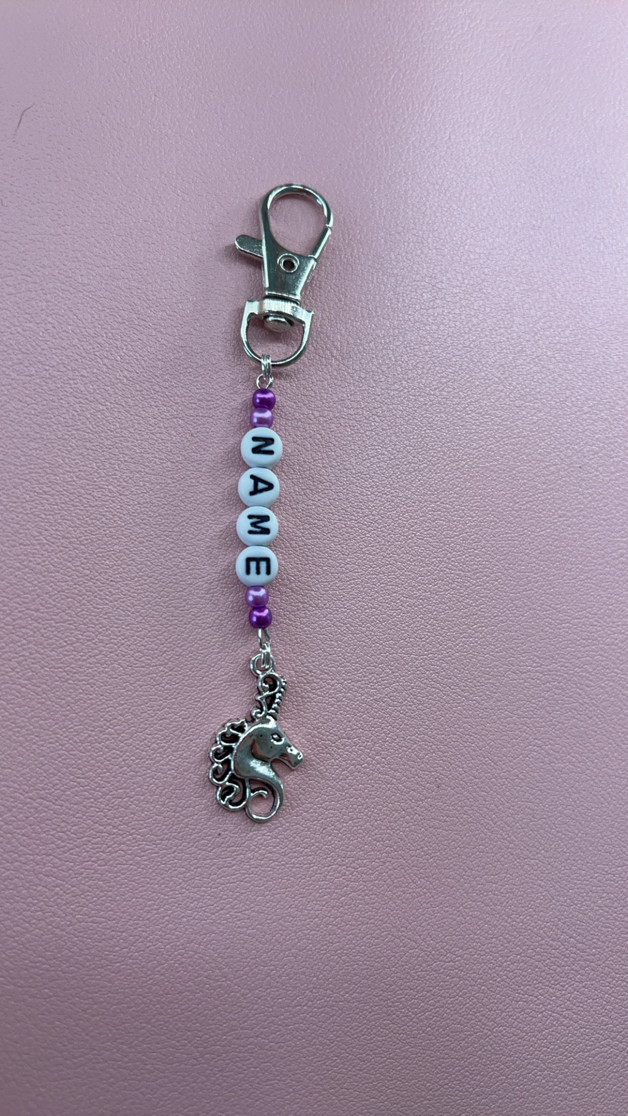 Silver unicorn custom Blingz