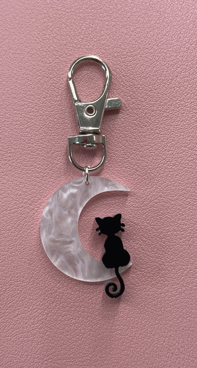 Crescent moon Cat blingz